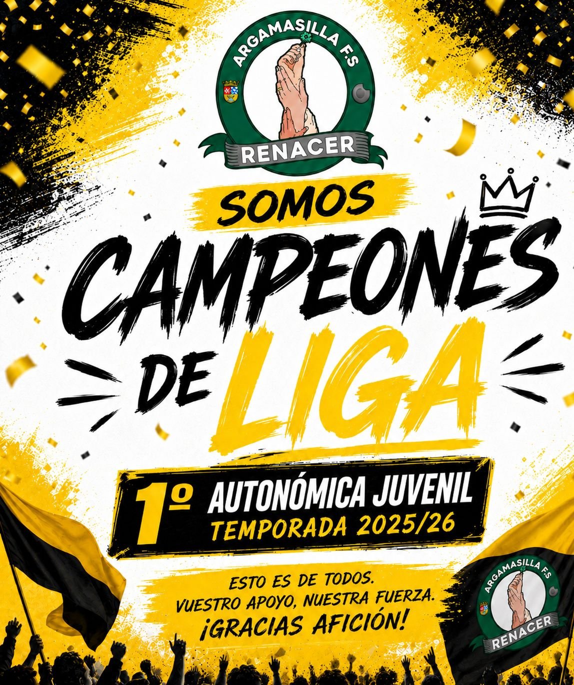 Renacer Argamasilla FS campeones de liga Juvenil Autonómica Sala